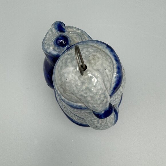 Vtg Eldreth Pottery Santa Claus Ornament with Toys Salt Glaze Christmas Ornament - Picture 6 of 7